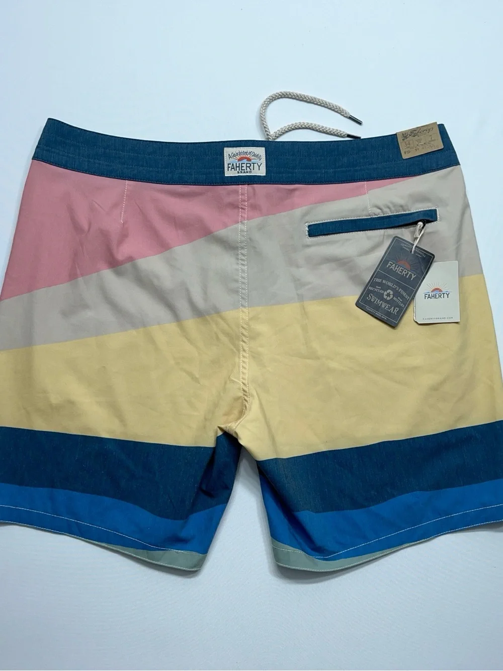 Faherty Soleil Board Short Mens 34 Unlined Swim Fall Sunset 7”Inseam Huckberry